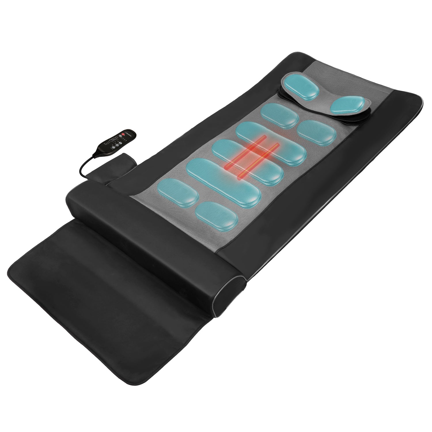 Tapis de yoga à traction portable NAIPO MGYM-8610 avec massage chauffant à la taille