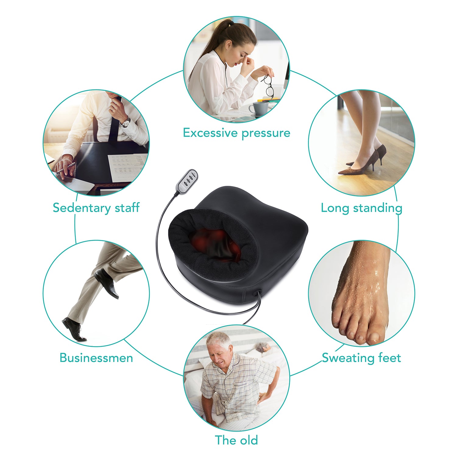 Masseur de pieds Shiatsu NAIPO MGF-1005 avec chaleur