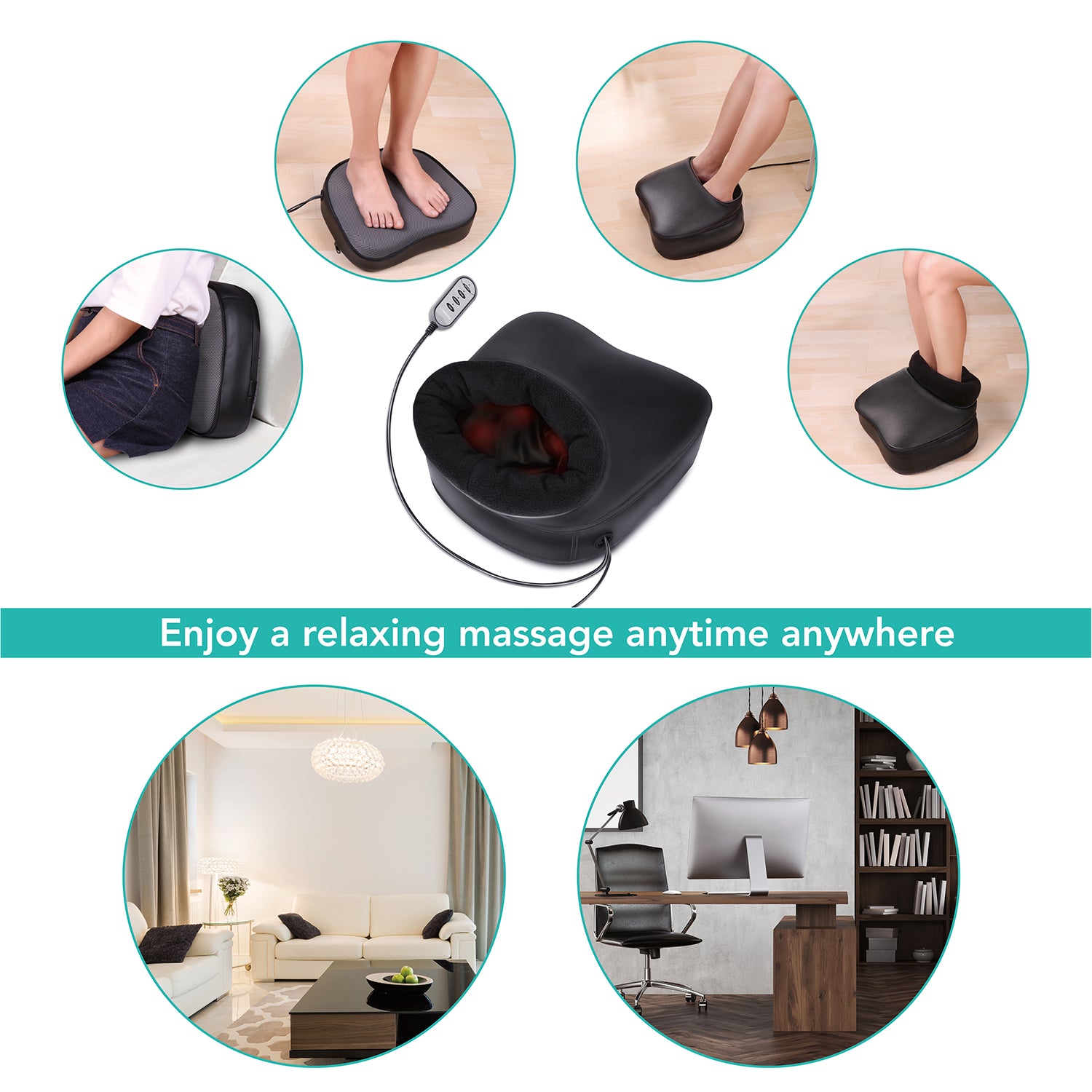 Masseur de pieds Shiatsu NAIPO MGF-1005 avec chaleur
