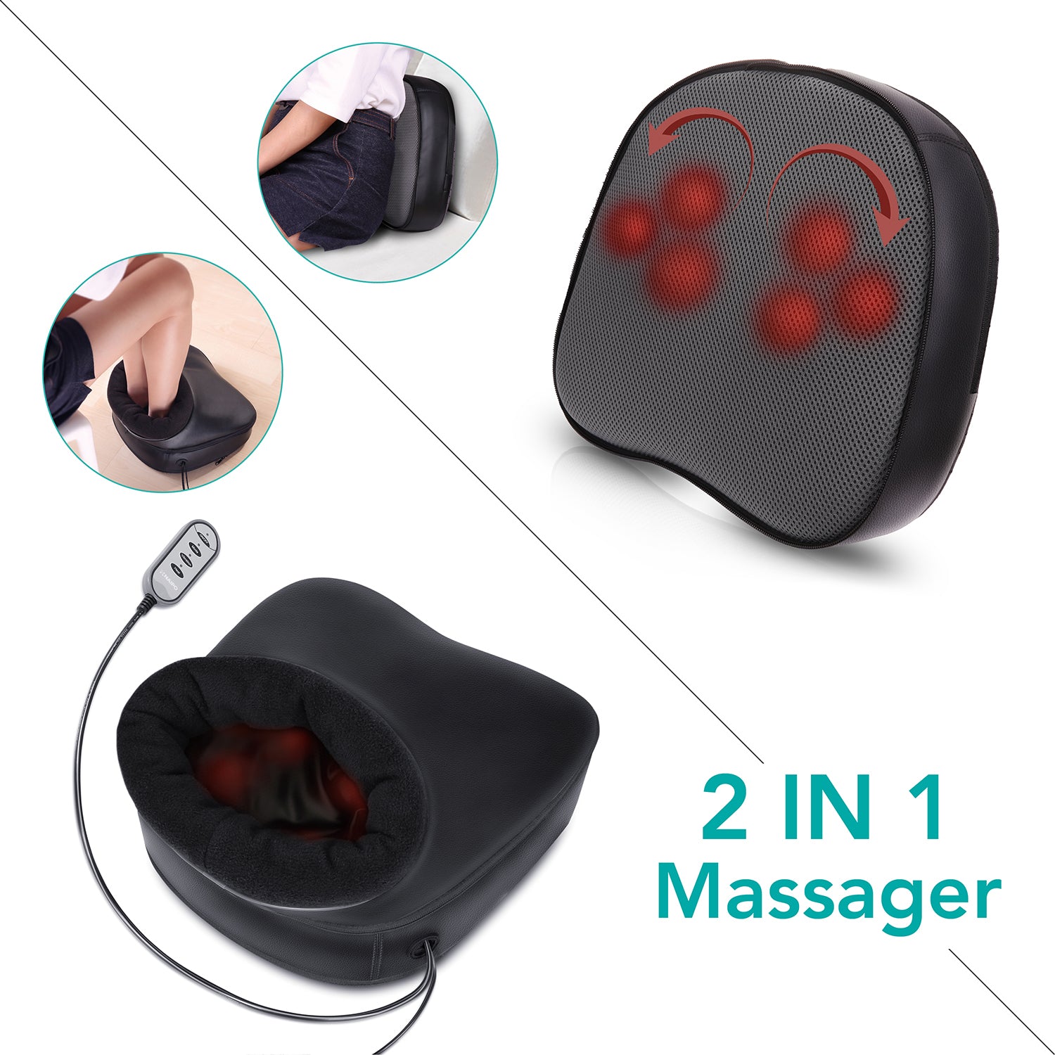 Masseur de pieds Shiatsu NAIPO MGF-1005 avec chaleur