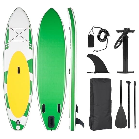 10FT Avocado Green Paddle Board Inflatable Stand Up Board with Pump for Family Friends - NAIPO