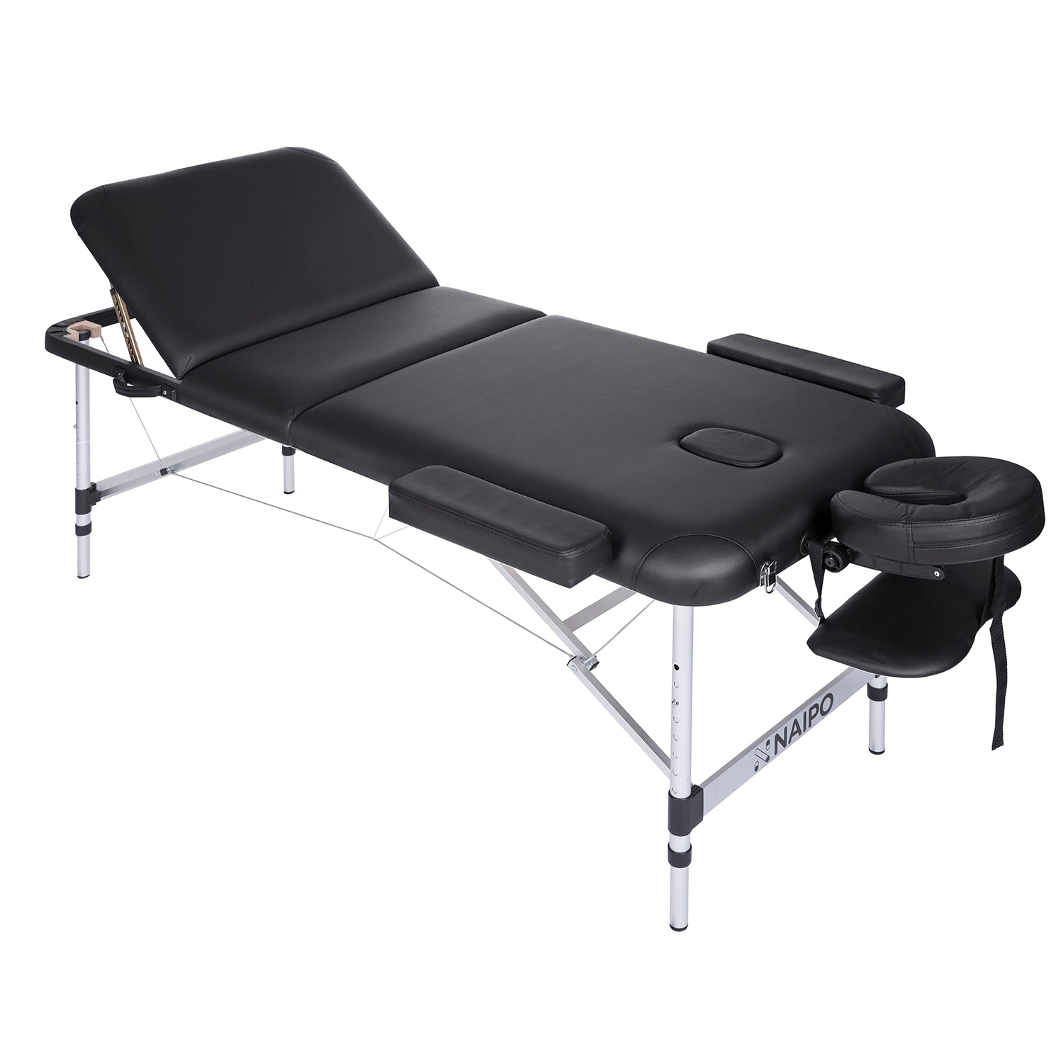 Table de massage portable triple Naipo MGBC-301H avec pieds en aluminium