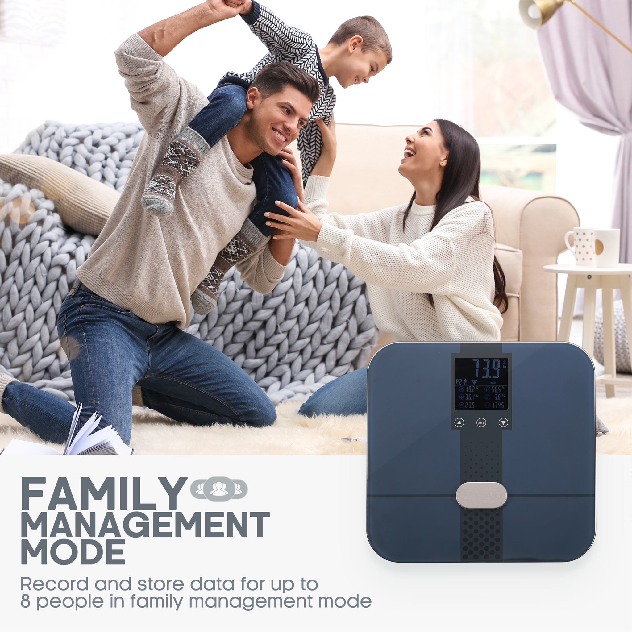 Naipo NP-BS02 Smart Scale - Dark Gray