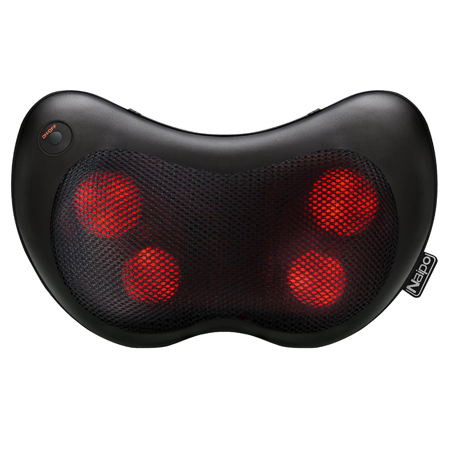 Naipo MGP-129A Massage Pillow with Heat Shiatsu Deep Kneading - Christmas Gift for Him/Her