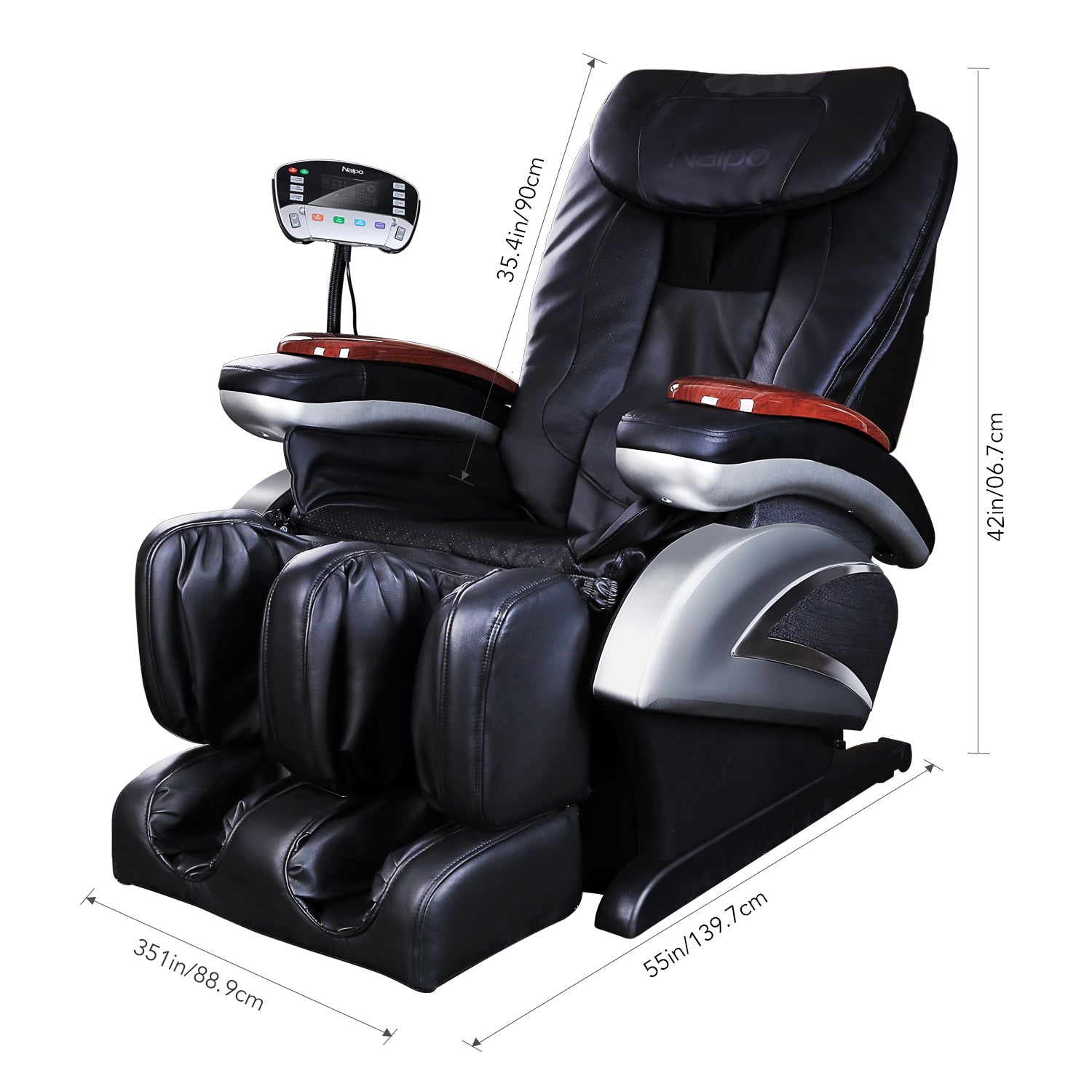 Fauteuil de massage Shiatsu complet Naipo MGCHR-RK2106C avec chaleur