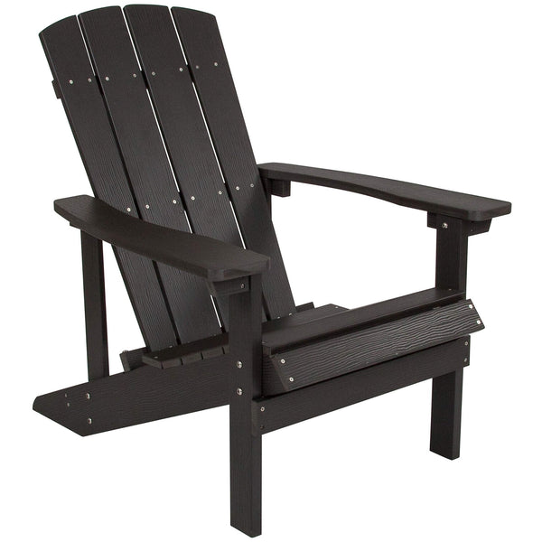 Charlestown Commercial Grade Indoor/Outdoor Adirondack Chair Black - NAIPO