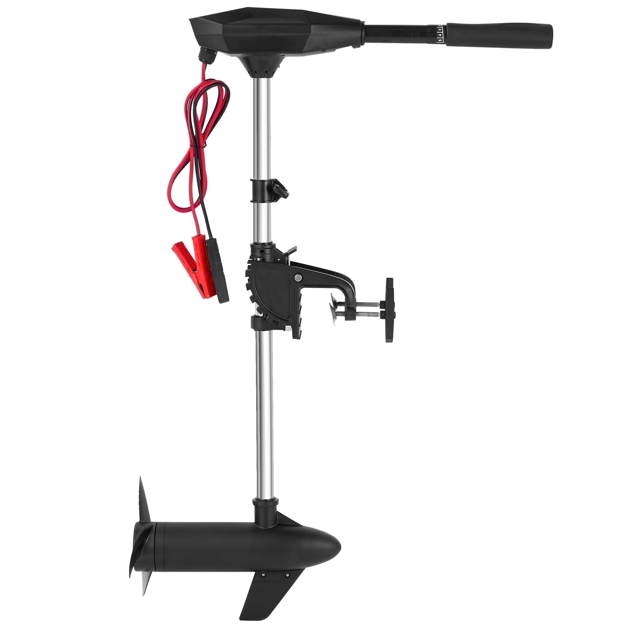 Electric Trolling Motor with 55 Lbs Thrust 8 Speeds, Boat Fishing Motor with Telescoping Handle, LED Battery Indicator for Kayak Fishing Boat Freshwater Saltwater Use - NAIPO