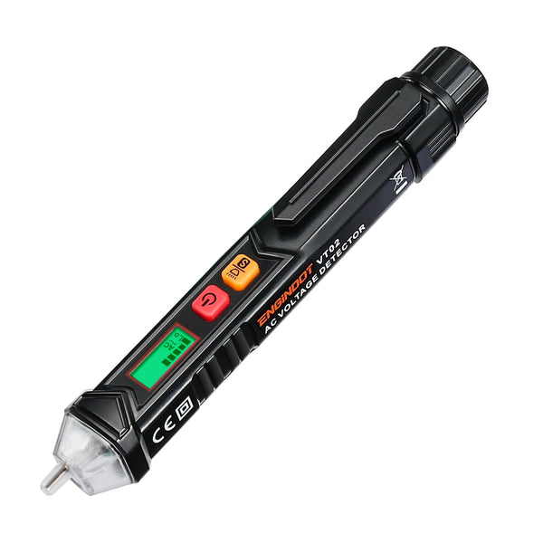 ENGiNDOT AC Voltage Tester/Non-Contact Voltage Tester with Dual Range AC 12V-1000V/48V-1000V, Electrical Pen with LCD Display and Flashlight Buzzer Alarm, Detect Wire Breakpoint, Live/Null Wire Tester - NAIPO