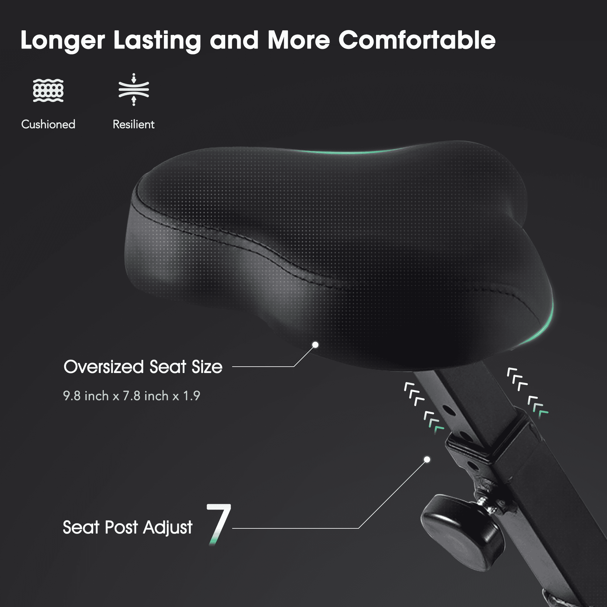 Exercise Bike Folding Stationary Bike Recumbent Exercise Bike Machine Home with LCD Monitor Phone Holder Portable - NAIPO