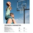 MaxKare 44”Basketball Hoop 6.5 ft to 10 ft Height Adjustable Portable Basketball Goal System with Quick Adjustment for Teenagers Adults indoor/outdoor Use - NAIPO