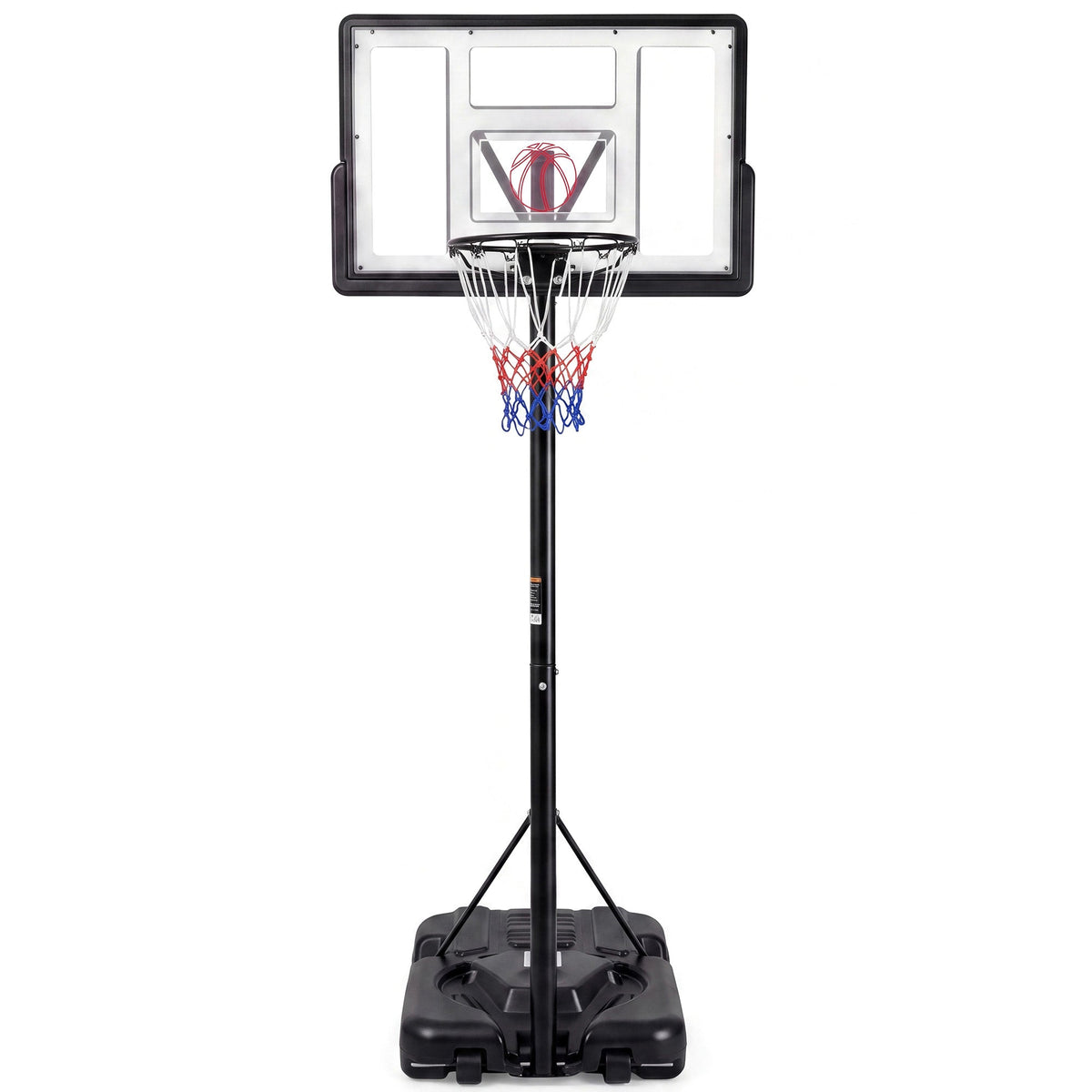 MaxKare 44”Basketball Hoop 7.08 ft to 10 ft Height Adjustable Portable Basketball Goal System with Quick Adjustment for Teenagers Adults indoor/outdoor Use - NAIPO