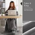 MaxKare Electric Heated Blanket Throw 50" x 60" 4 Hours Auto - off and 6 Heating Levels Single Fleece Blanket Grey - NAIPO