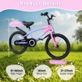 Naipo 16” Kids Bike for Boys and Girls with Kickstand, Training Wheels & Dual Brakes – Gradient Purple - NAIPO