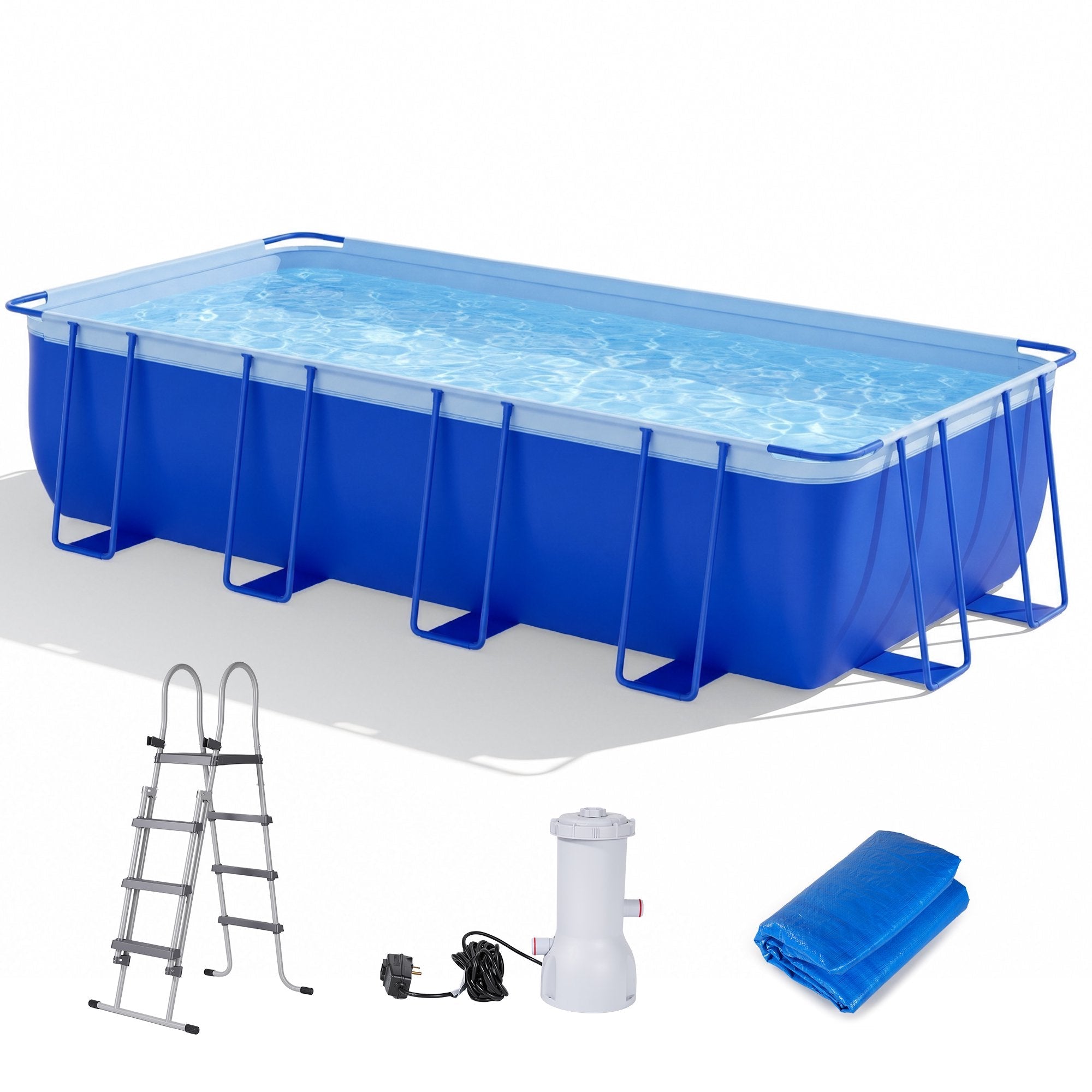 Naipo 18FT Above Ground Swimming Pool Set with Reinforced Ladder 1mm Thickened Material 3080 US Gallons for Family Fun - NAIPO