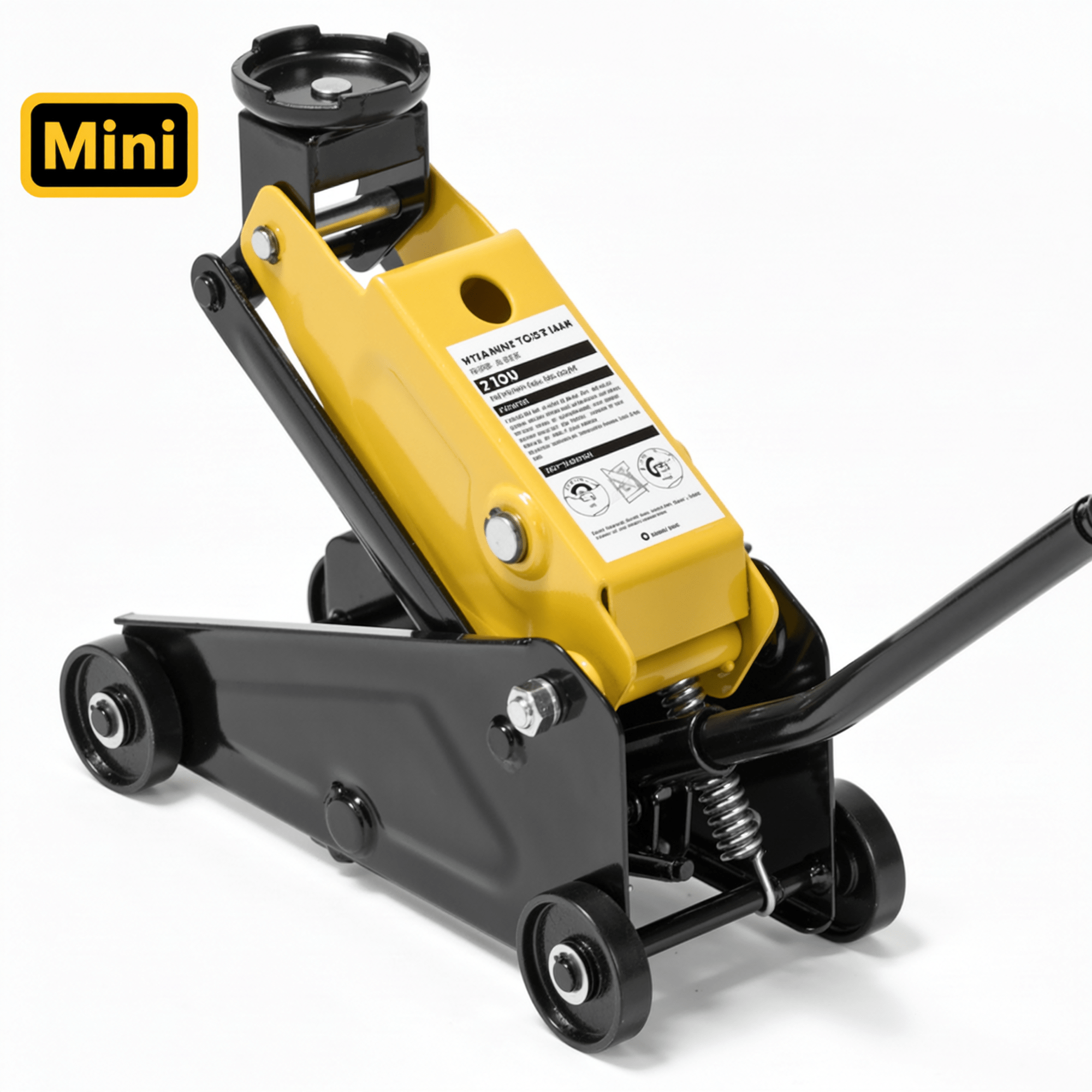 Naipo 2 Ton(4000lbs) Car Jack, Mini Hydraulic Floor Jack with Wheels for Sedan/ SUV/MPV,All Steel Construction,5.7" - 15.8",Lightweight,Portable,Yellow - NAIPO