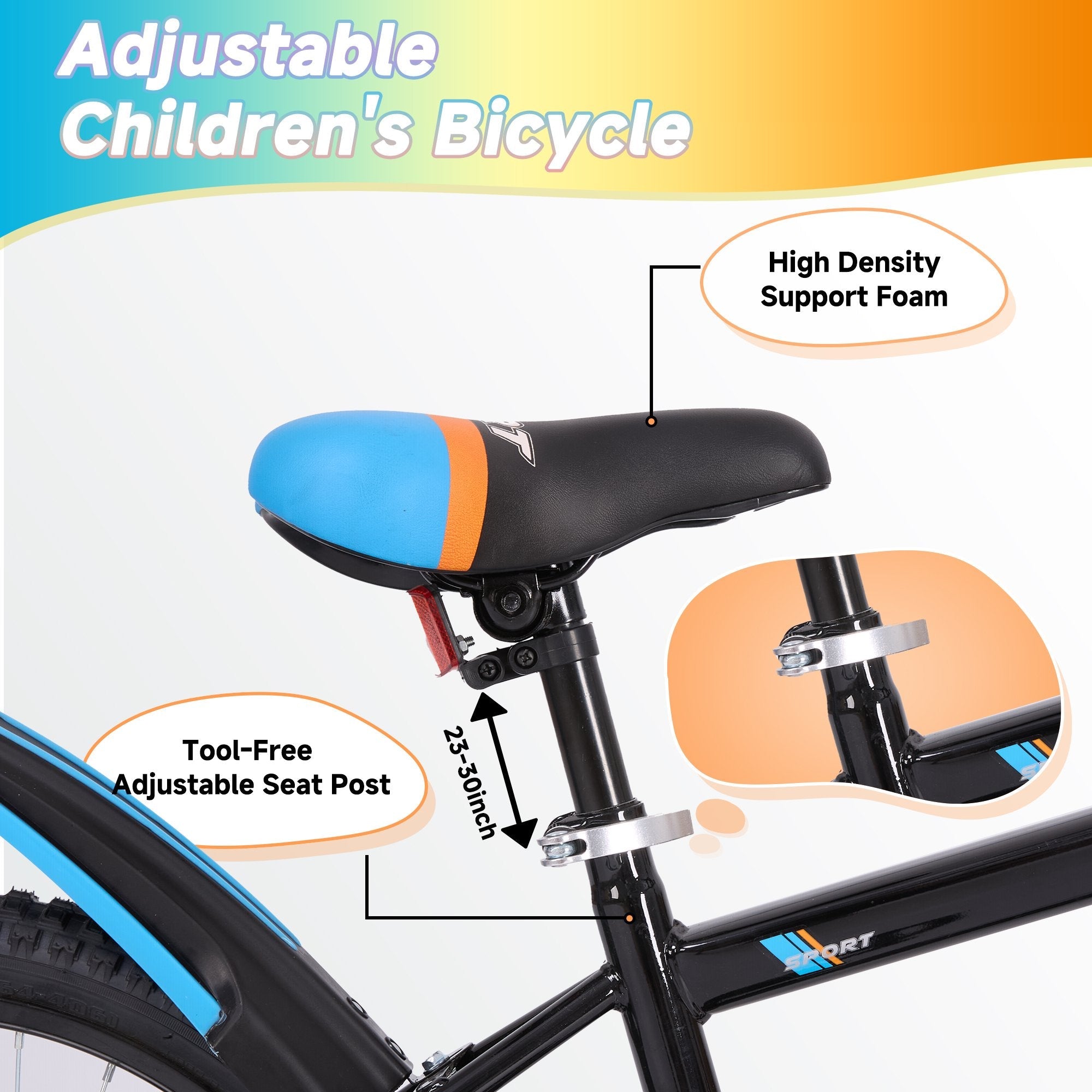 Naipo 20 Inch Kids Bike Boys and Girls with Full Chain Guard Bicycle with Anti - Slip Pedals for Christmas Gift - NAIPO
