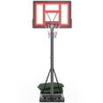 Naipo 44In Portable Basketball Hoop 6 ft 7 in to 10 ft Basketball Goal Height Adjustable with Wheels and Extra 2 Sandbags for Family Adult Indoor Outdoor Play - NAIPO