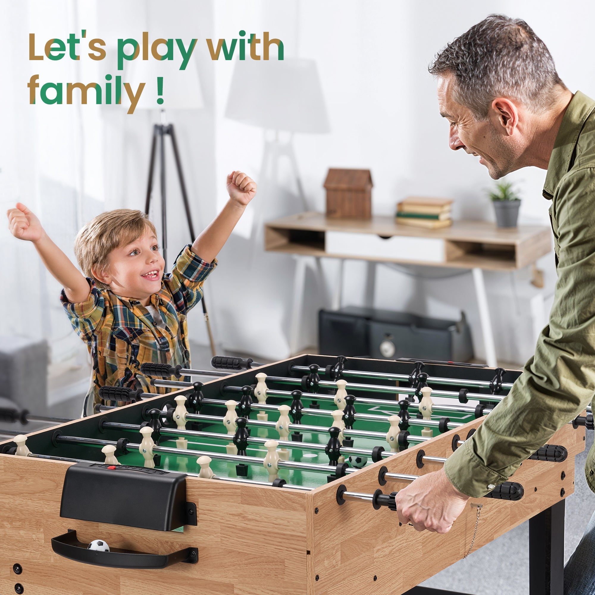 Naipo 48” 10 - in - 1 Combo Game Table Set Multi Game Room Table w/Air Hockey, Foosball, Pool Gift for Friends Family - NAIPO