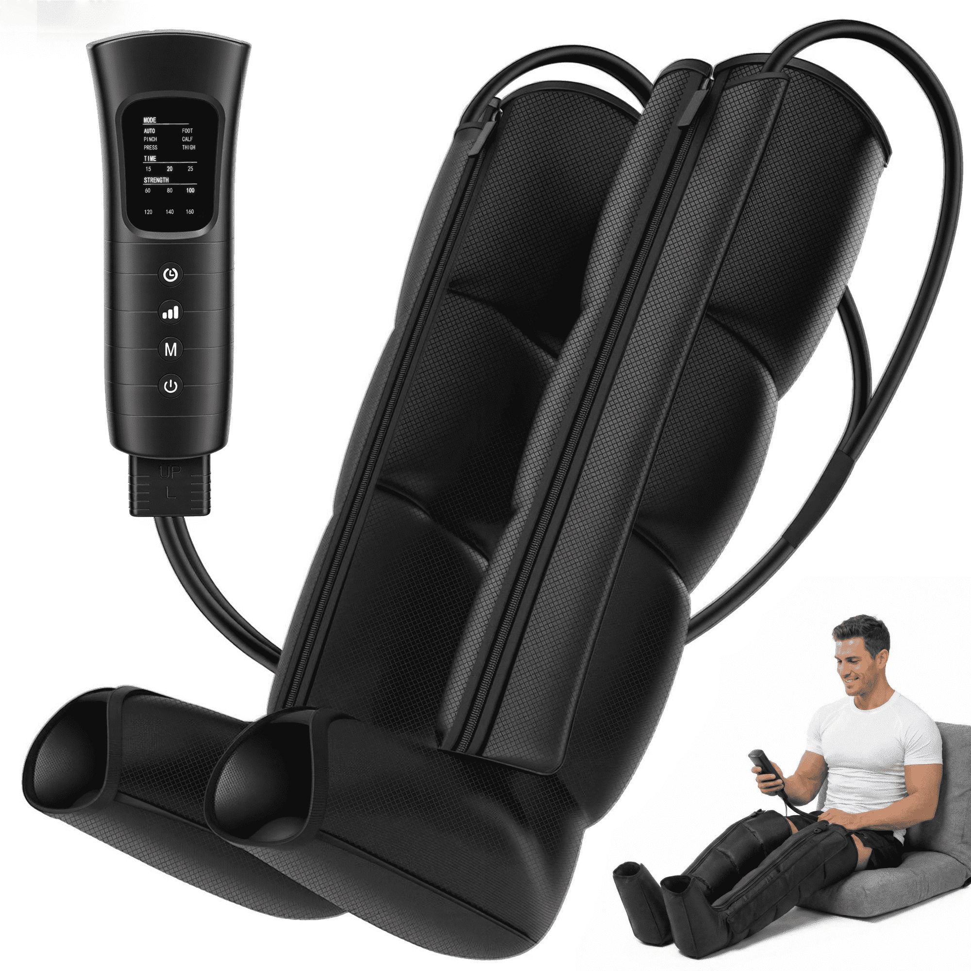 Naipo Air Compression Leg Massager, Full Leg Recovery System Massager Boots for Muscles Relief and Blood Circulation, Gift for Mom Dad - NAIPO
