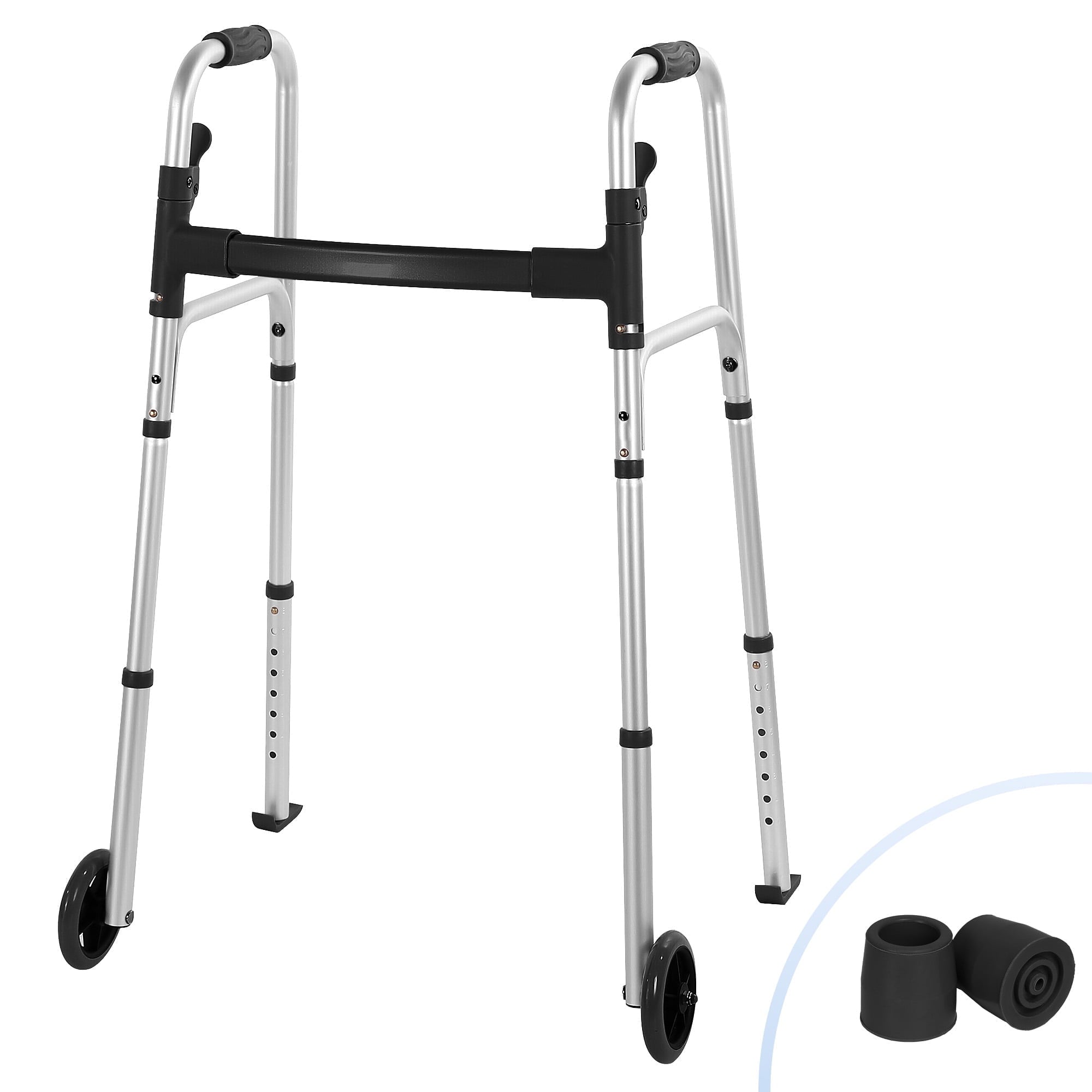 Naipo Compact Folding Walker with Trigger Release and Glide Skis for Seniors Elderly - NAIPO