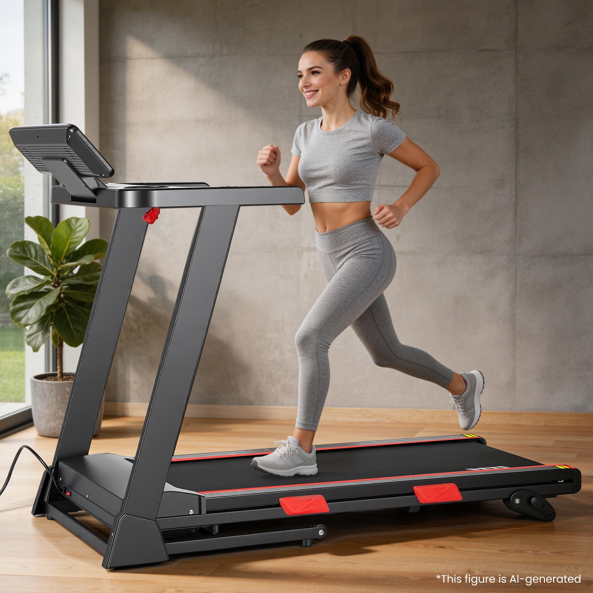 Naipo Folding Treadmill with 3-Level Manual Incline 2.5HP 0.6-8.5 MPH Treadmill with Dual Storage Modes LED Monitor & Cup Holder 286LBS for Home Gym - NAIPO