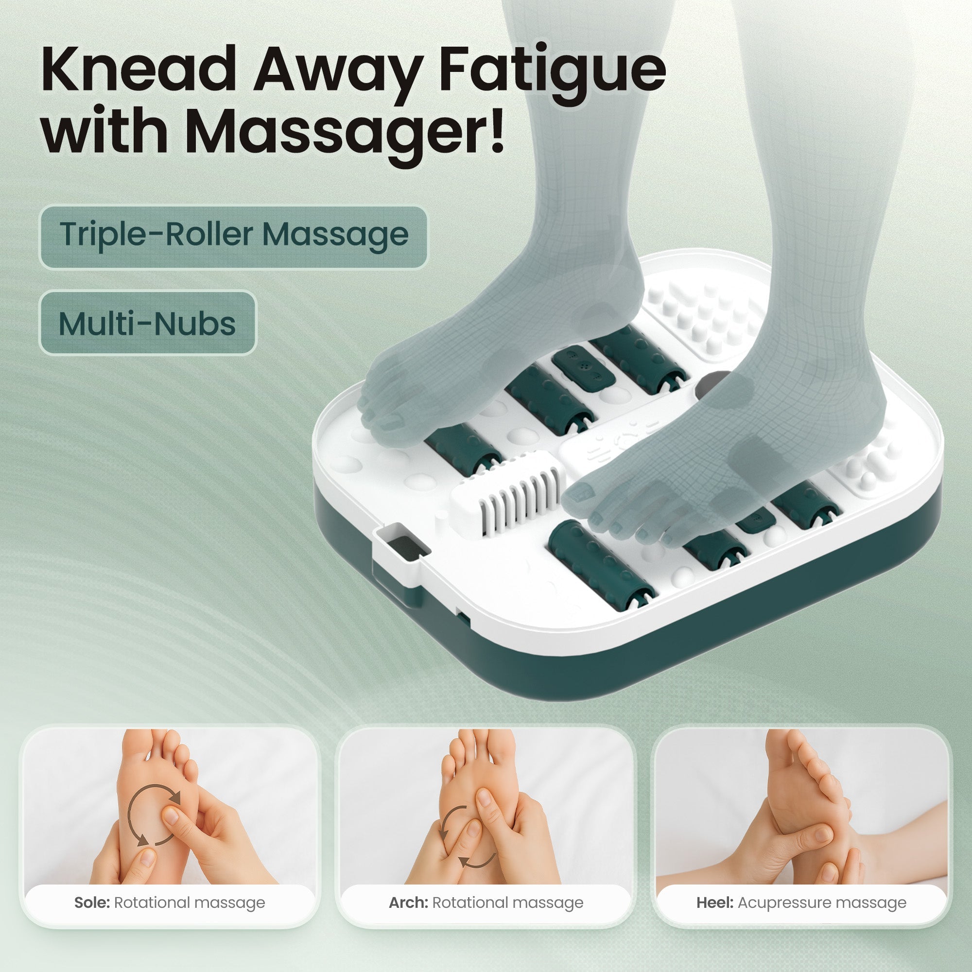 NAIPO FS - FM015 Collapsible Foot Spa with Heated Bubble Roller - Christmas Gift for Him/Her - NAIPO