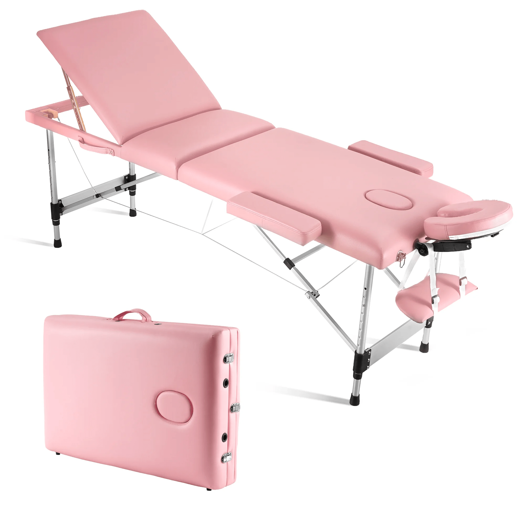 Naipo Massage Table Portable Massage Bed 84 Inchs Long Lash Spa Bed 3 Folding ALHeight Adjustable Maximum Weight 496LB - NAIPO