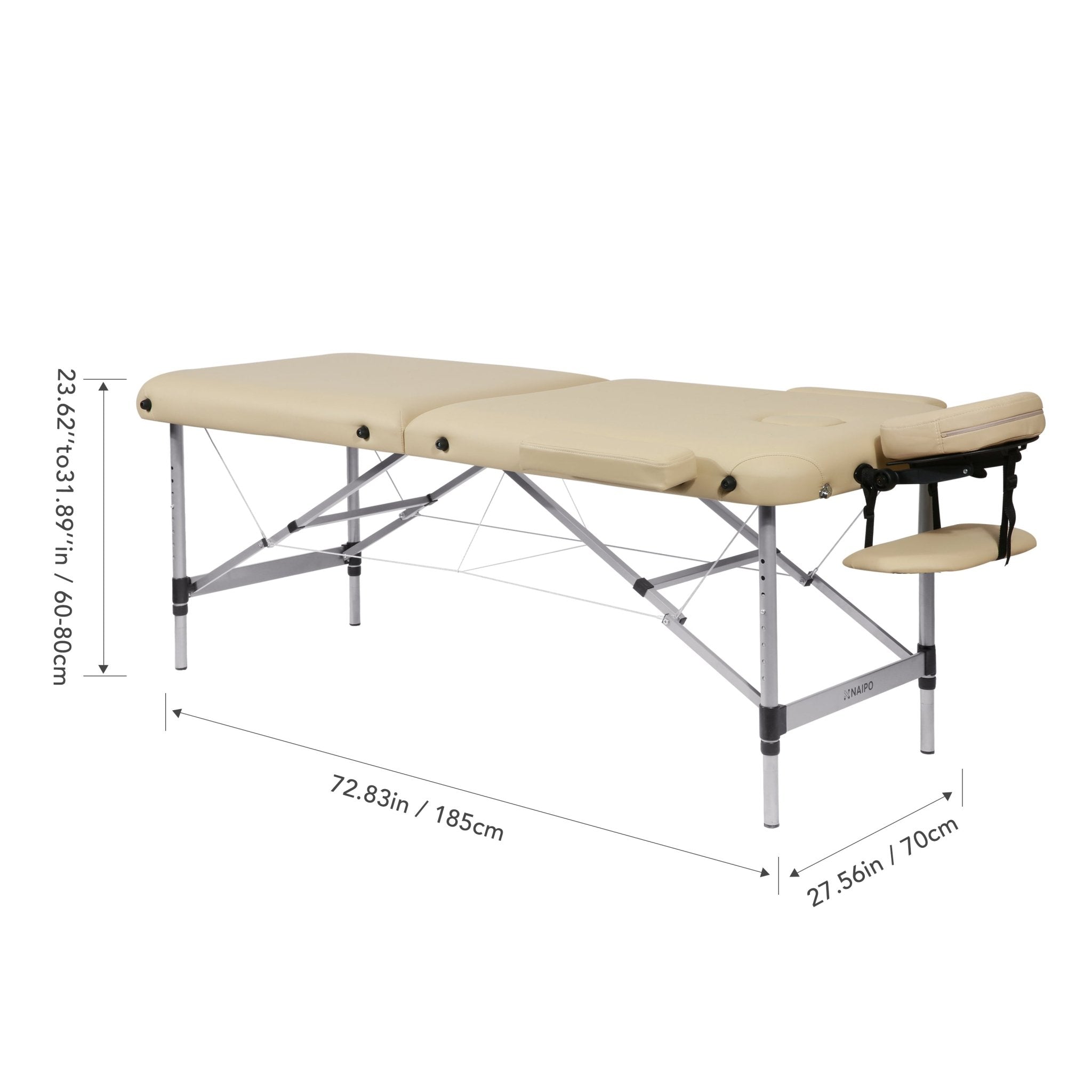 Naipo MGBC - 211H Two - fold portable Massage Table with Aluminum Feet - NAIPO