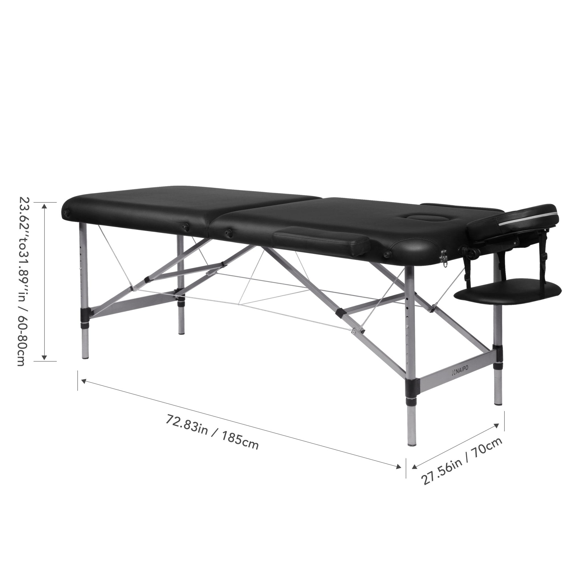 Naipo MGBC - 211H Two - fold portable Massage Table with Aluminum Feet - NAIPO