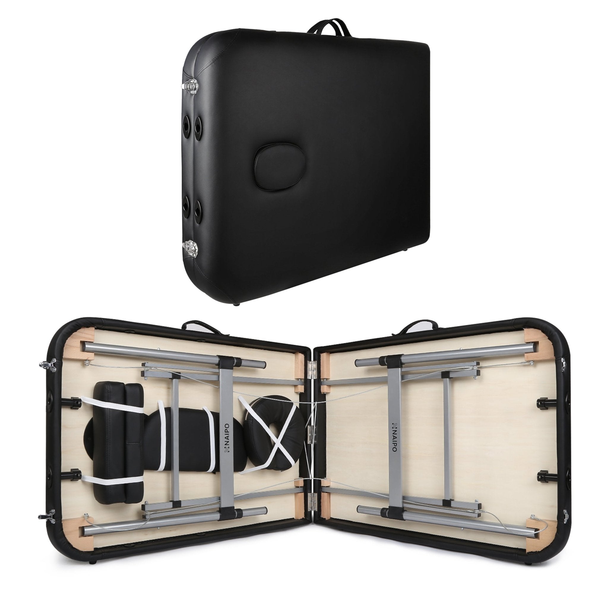 Naipo MGBC - 211H Two - fold portable Massage Table with Aluminum Feet - NAIPO