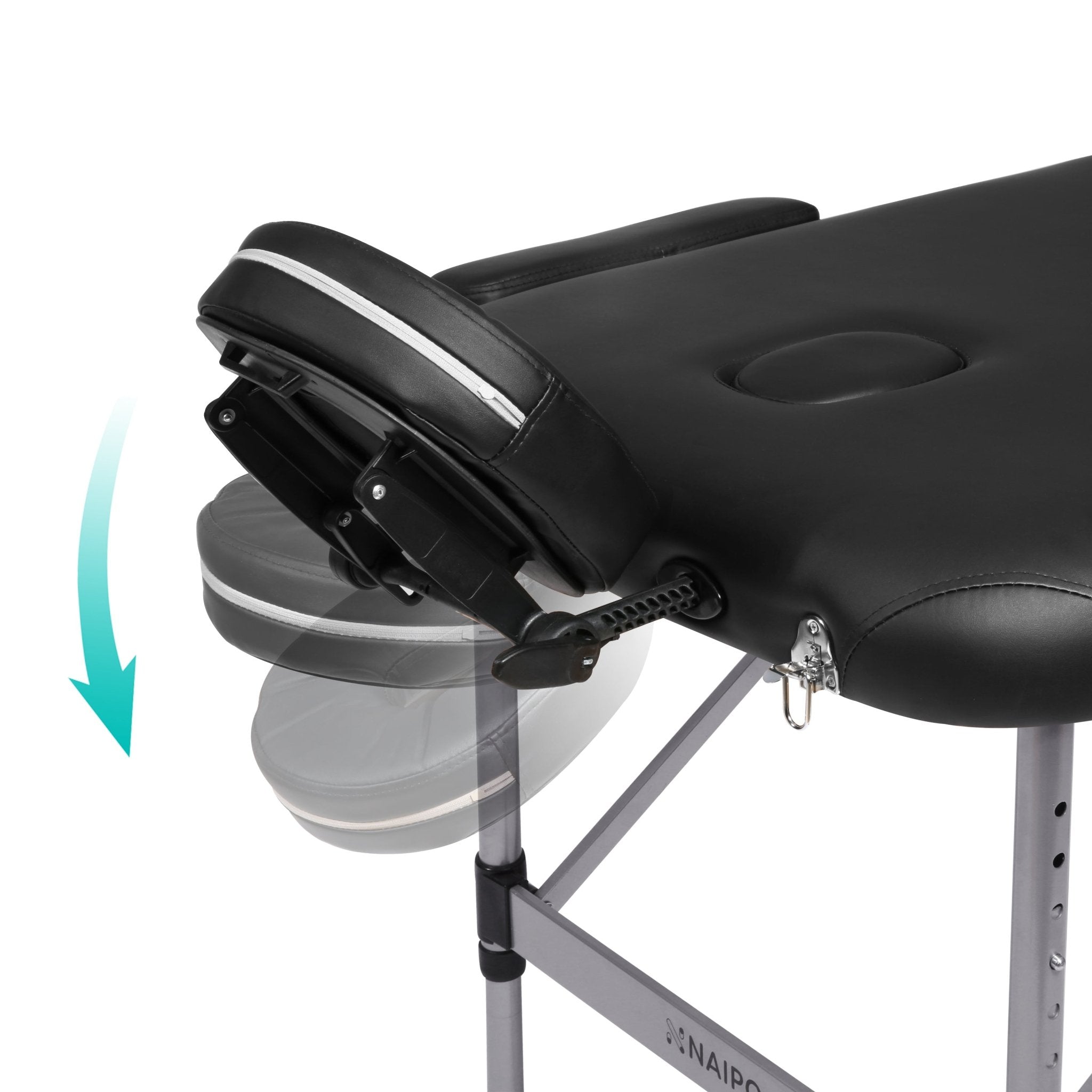 Naipo MGBC - 211H Two - fold portable Massage Table with Aluminum Feet - NAIPO