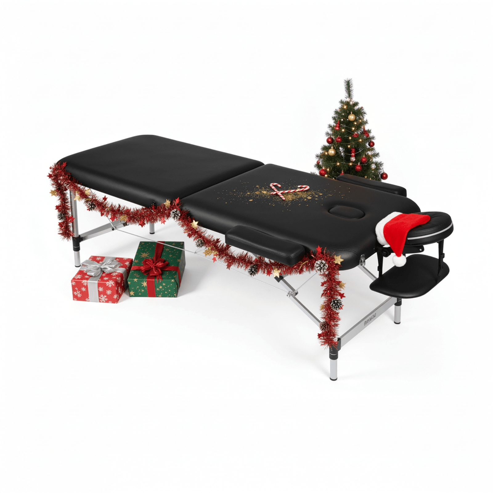 Naipo MGBC - 211H Two - fold portable Massage Table with Aluminum Feet - Christmas Gift for Him/Her - NAIPO