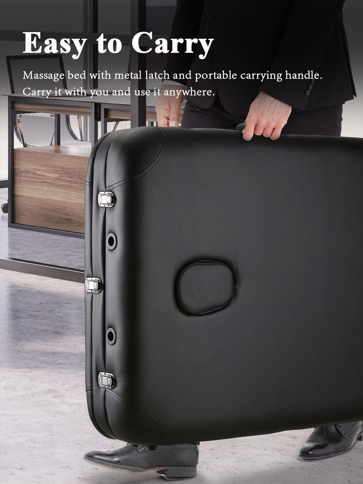 Naipo MGBC - 302 Three - fold portable Massage Table with Wooden Feet - NAIPO