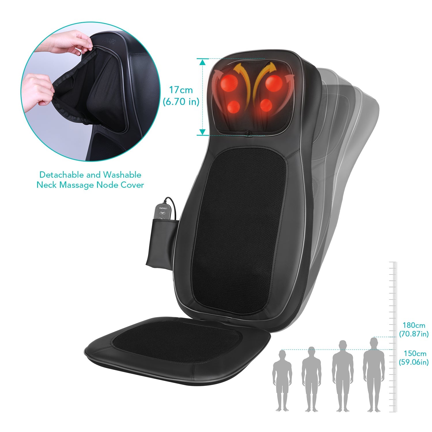 Naipo MGBK - C2030 Neck & Back Massager with Heat & Vibration - NAIPO