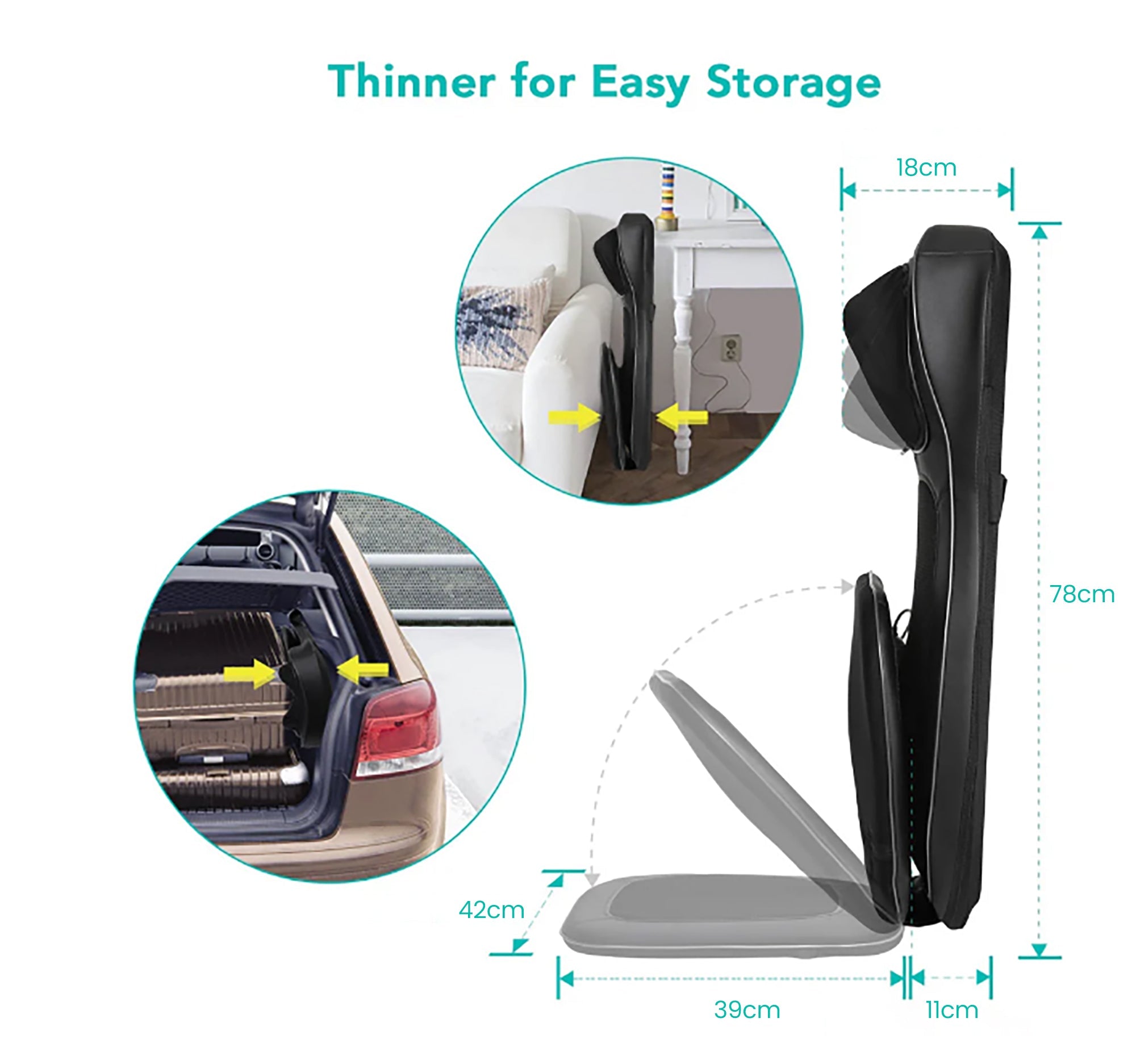 Naipo MGBK - C2030 Neck & Back Massager with Heat & Vibration - Christmas Gift for Him/Her - NAIPO