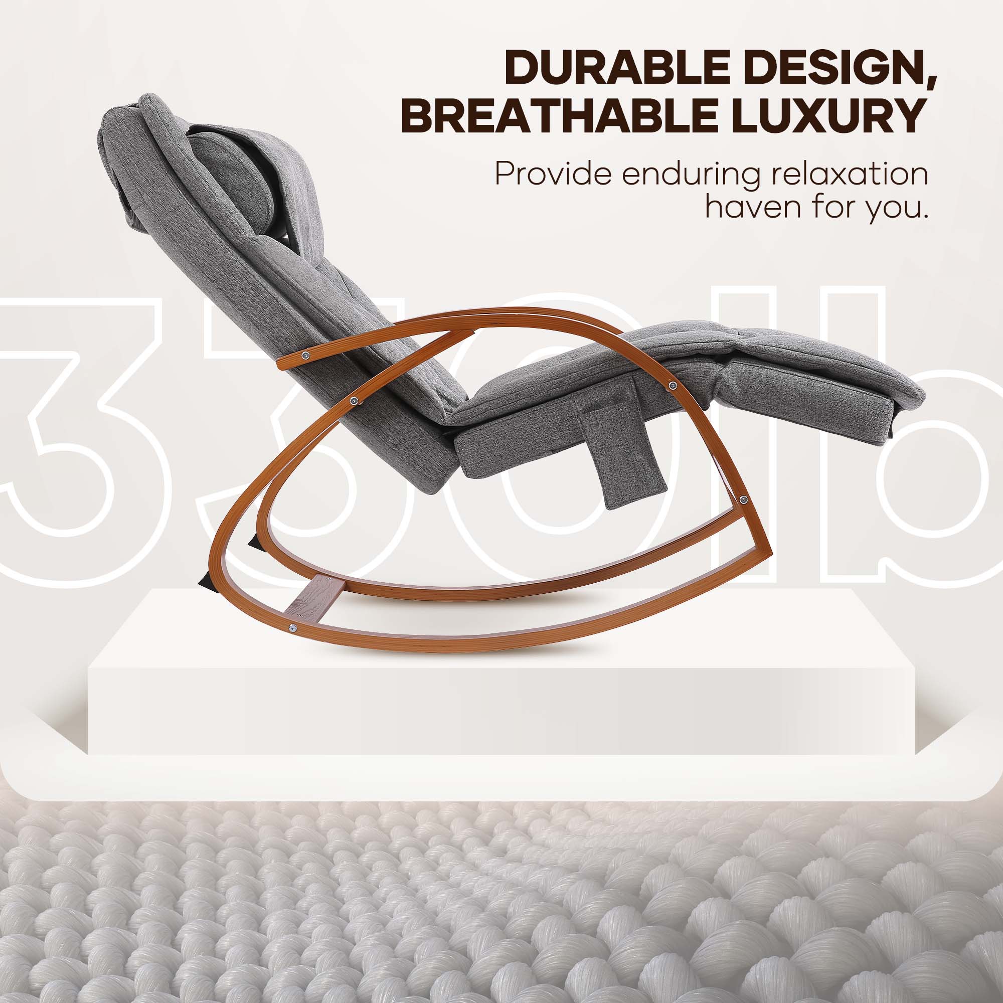 NAIPO MGC - 2300P Rocking Wooden Massage Chair - NAIPO