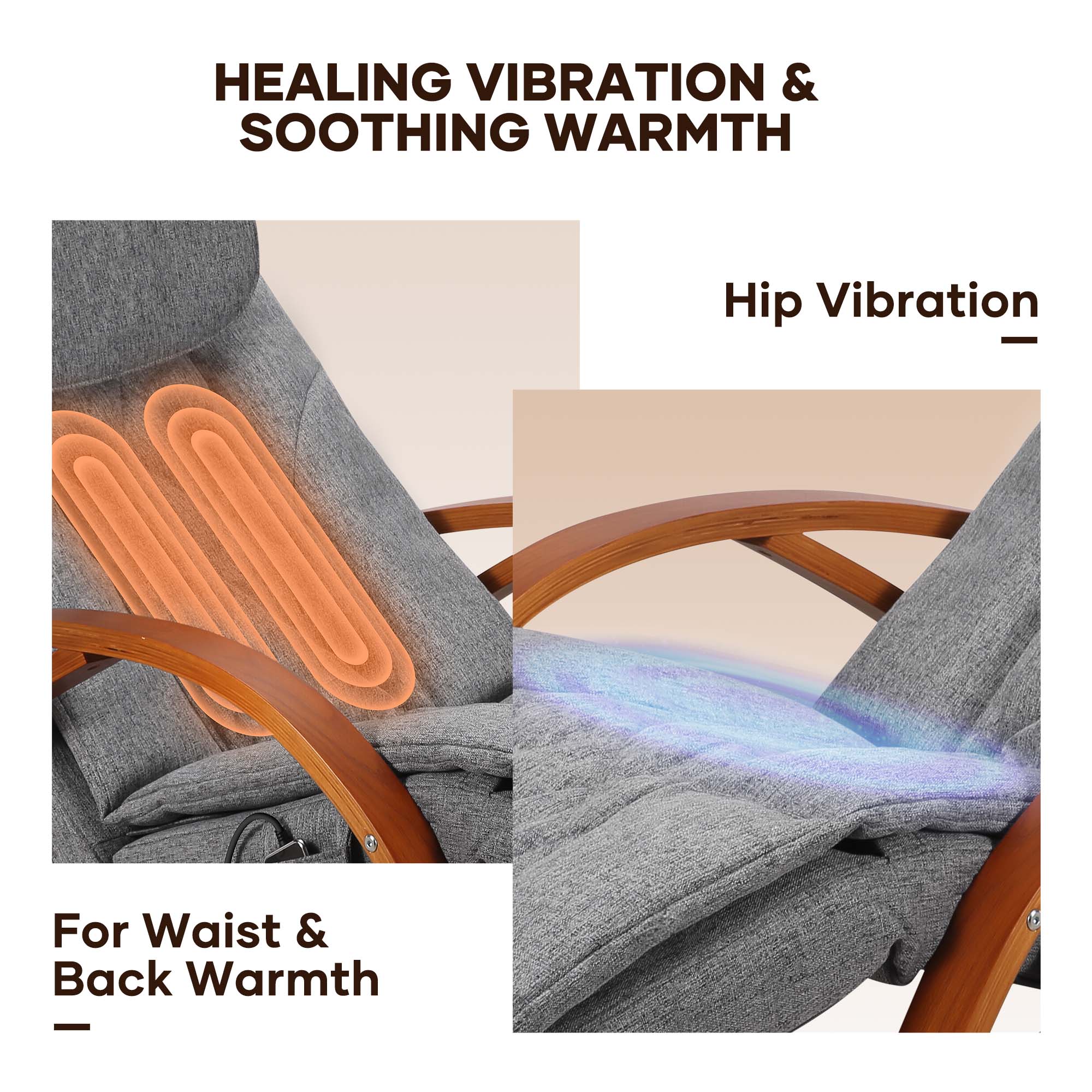 NAIPO MGC - 2300P Rocking Wooden Massage Chair - NAIPO