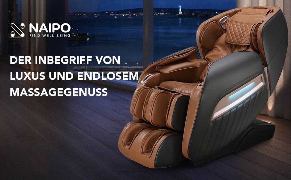 Naipo MGC - A350 Full Body Music Massage - BROWN - NAIPO