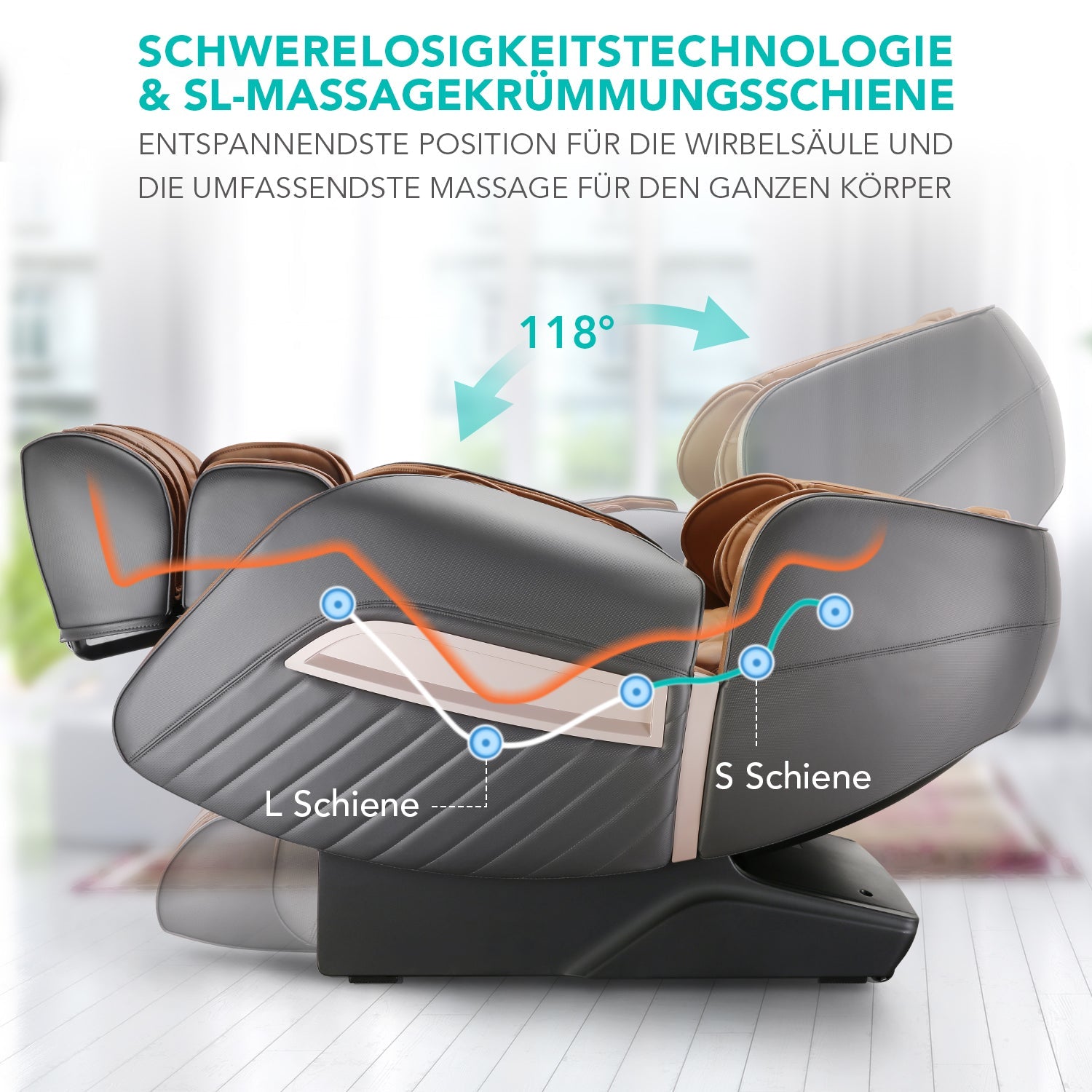 Naipo MGC - A350 Full Body Music Massage - BROWN - NAIPO