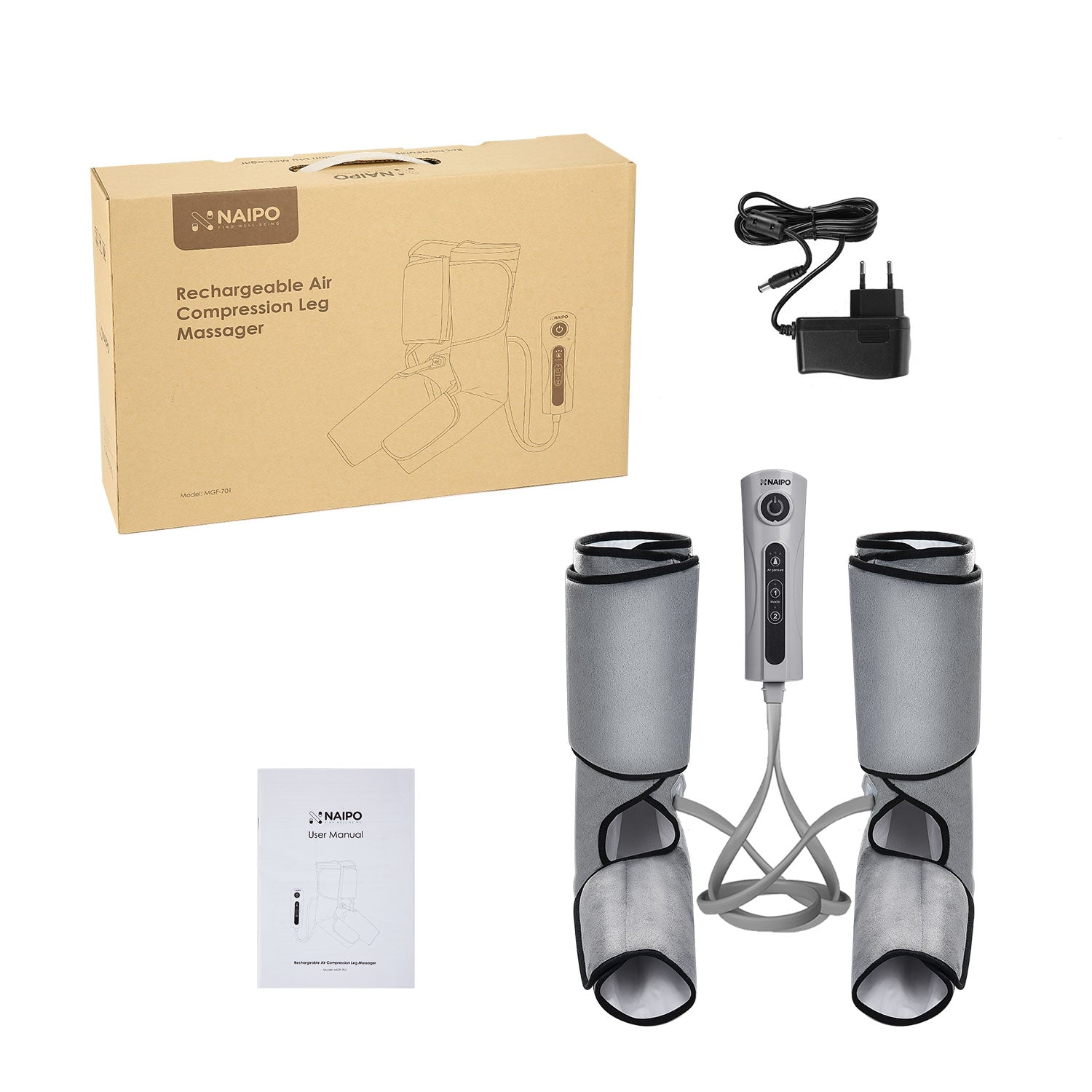 Naipo MGF - 701 Rechargeable Leg Compression Massager - NAIPO