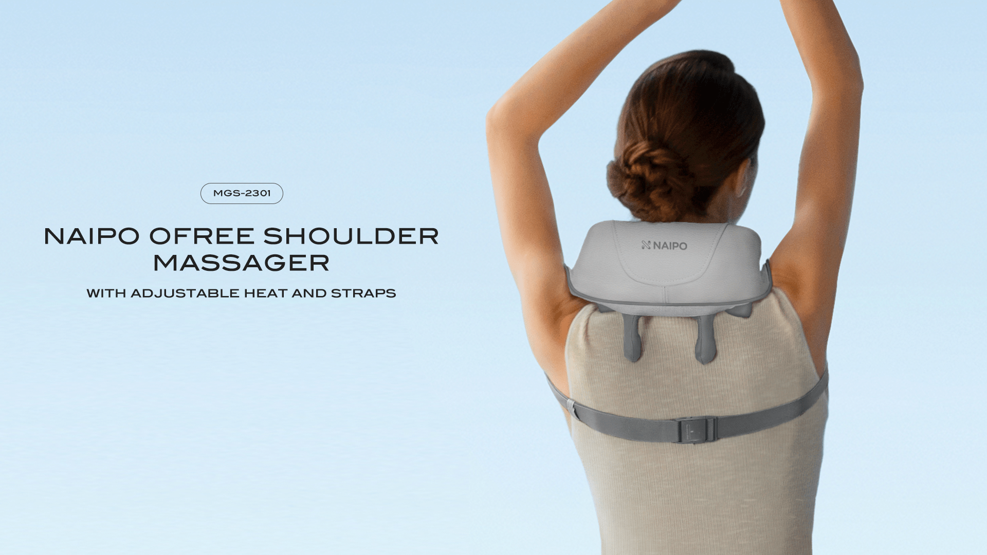 NAIPO MGS - 2301(oFree) Shoulder Massager with Heat and Adjustable Straps - NAIPO