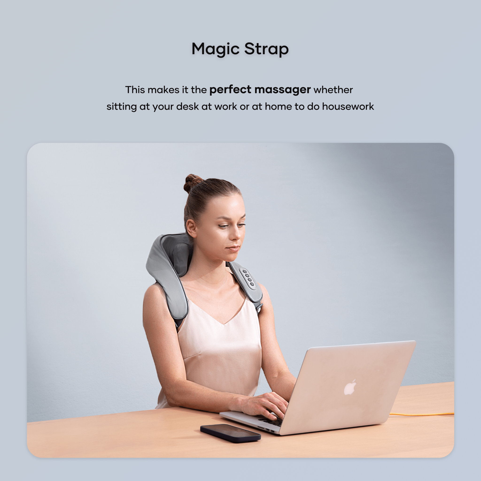 NAIPO MGS - 2301(oFree) Shoulder Massager with Heat and Adjustable Straps Grey - NAIPO