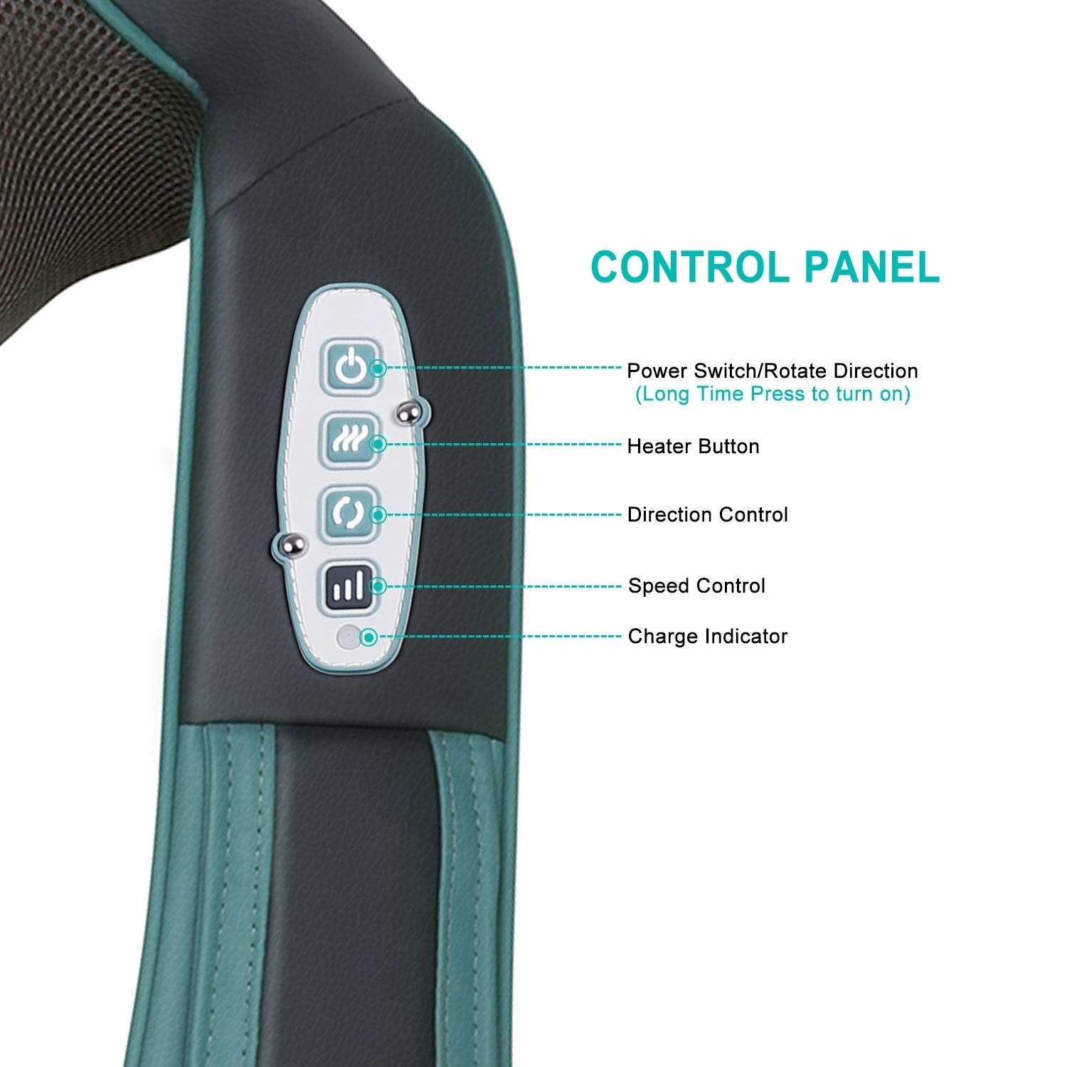 Naipo MGS - N12CS Cordless Shiatsu Neck & Shoulder Massager - NAIPO