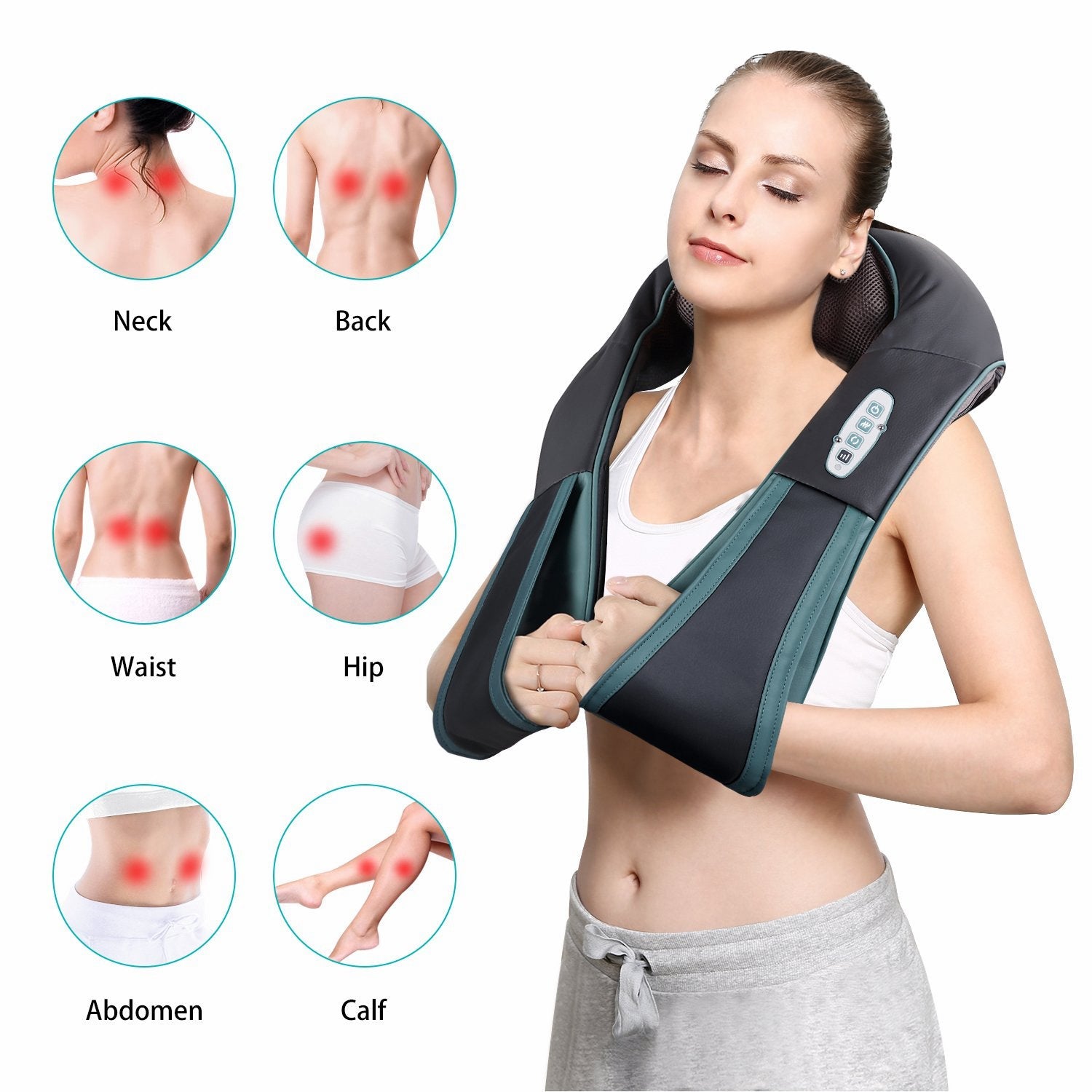 Naipo MGS - N12CS Cordless Shiatsu Neck & Shoulder Massager - NAIPO