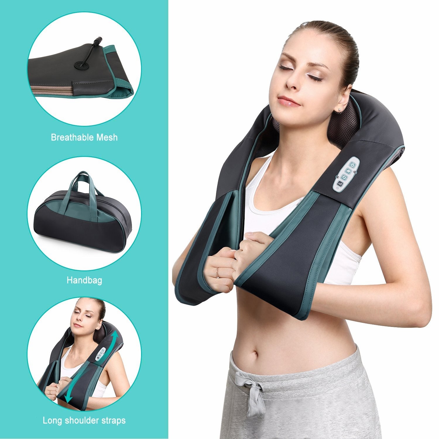 Naipo MGS - N12CS Cordless Shiatsu Neck & Shoulder Massager - NAIPO
