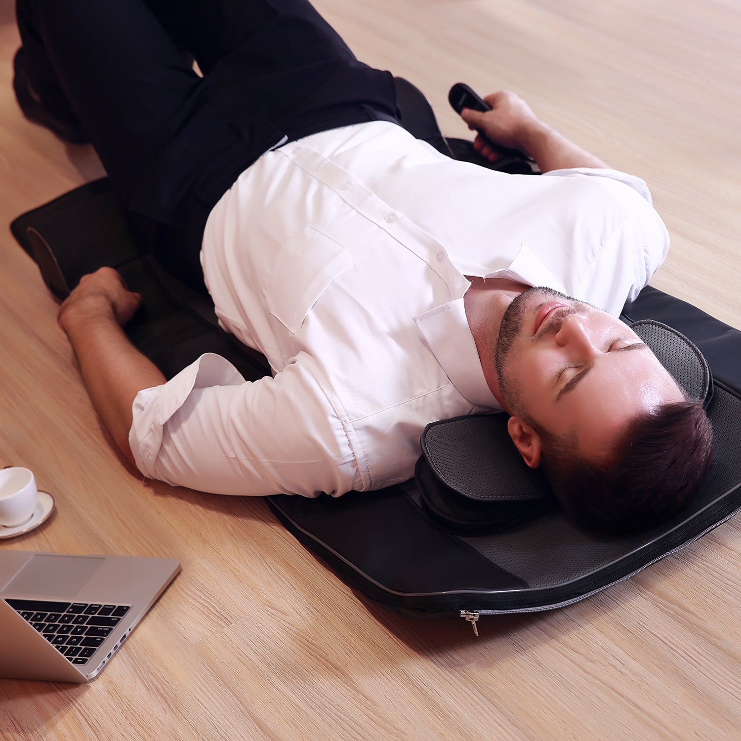 NAIPO MGYM - 8610 Portable Traction Air Yoga Mat with Waist Heated Massage - NAIPO