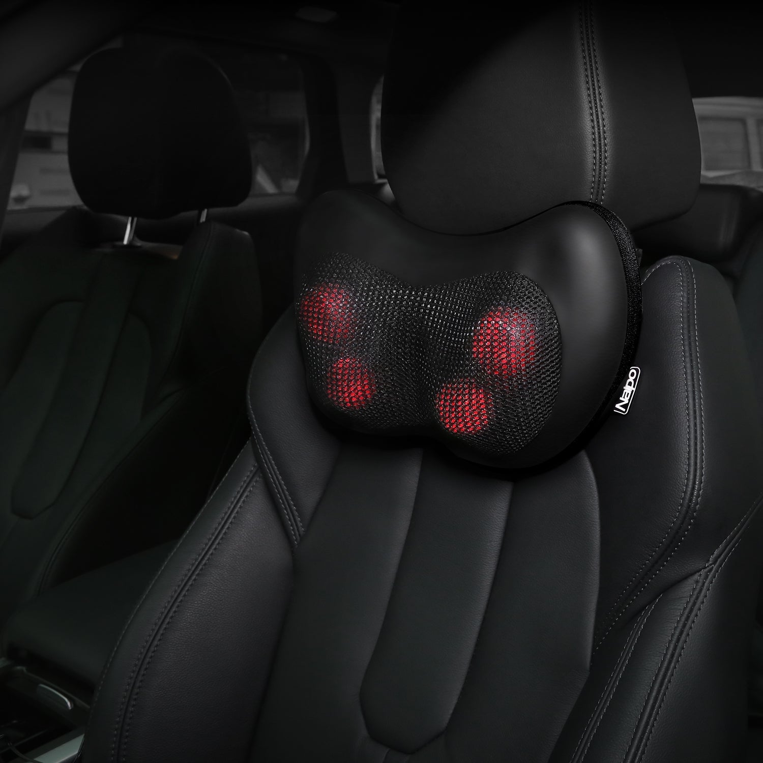 Naipo Neck & Back Massage Pillow with Heat Shiatsu Deep Kneading Massager - NAIPO