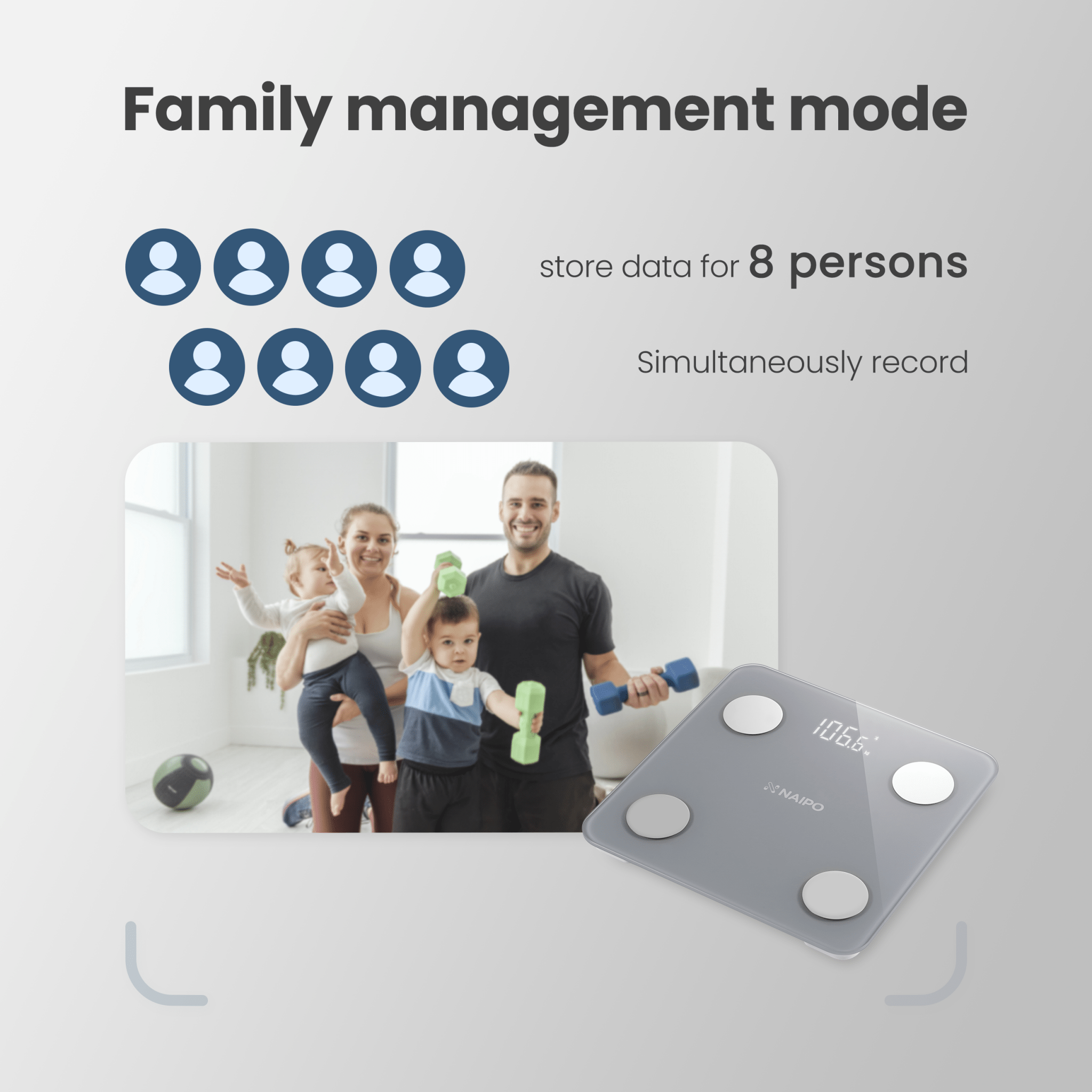 Naipo NP - BS01 Smart Bluetooth Body Fat Scale - NAIPO