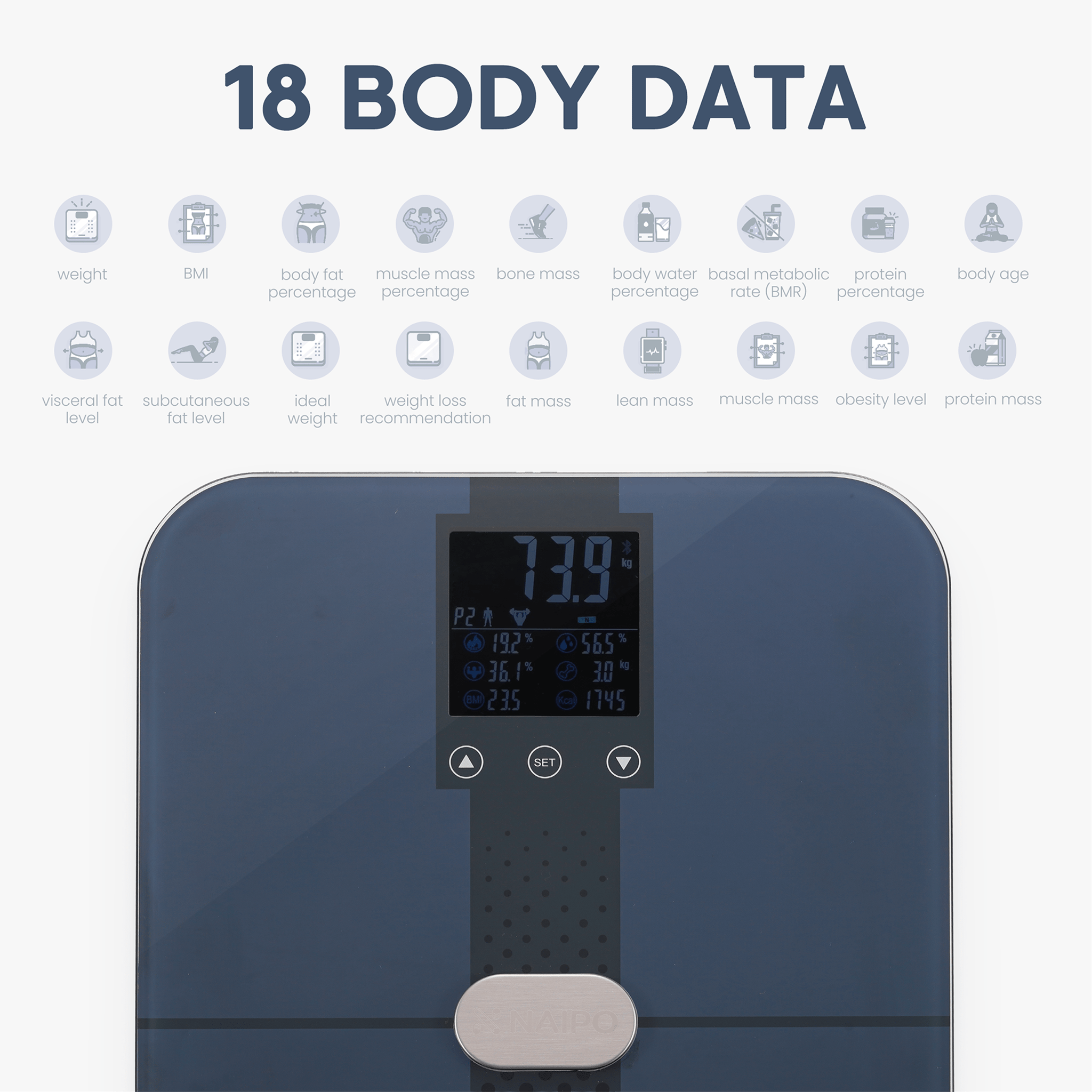 Naipo NP - BS02 Smart Scale - Dark Gray - NAIPO