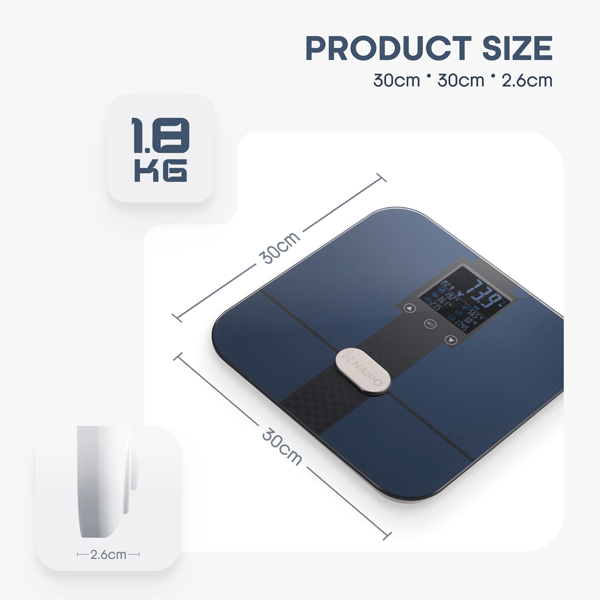 Naipo NP - BS02 Smart Scale - Dark Gray - NAIPO